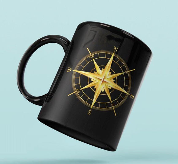Golden Compass Mug-Full Black