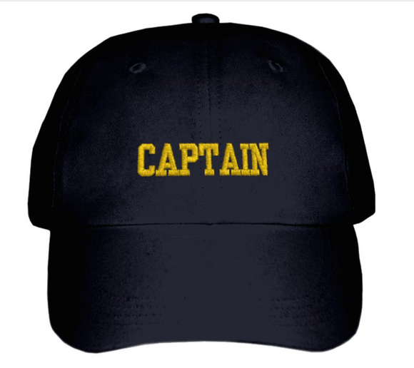 CAPTAIN CAP-Embroidered-BLACK