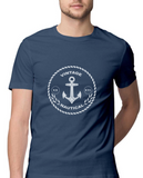 T-shirt-Vintage Nautical-Navy Blue