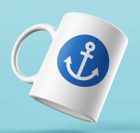 Designer Mug-Blue Anchor