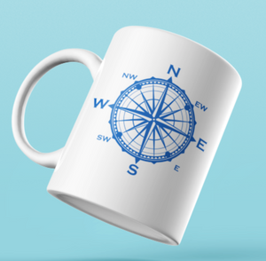 Designer Mug-Blue Compass