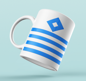 Rank Mug-Blue on White-Captain