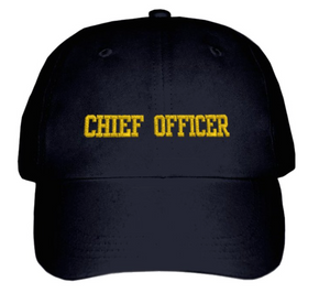 CHIEF OFFICER CAP-Embroidered-BLACK