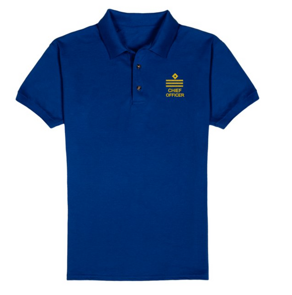 RANK T-Shirt+CHIEF OFFICER-ROYAL Blue