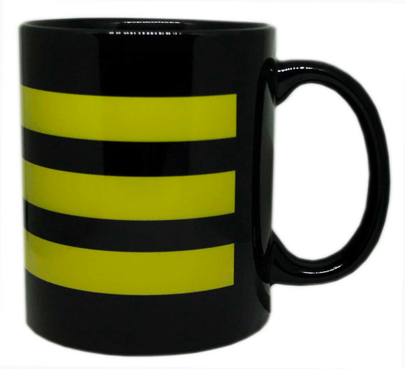 Rank Mug-Black-Chief Officer-Broad Stripes