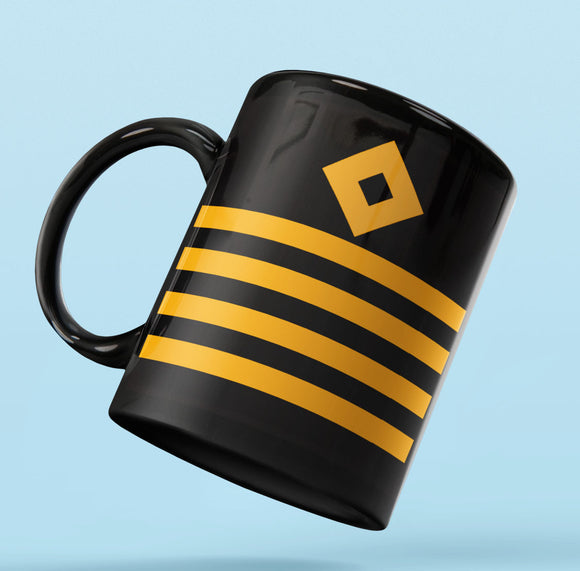 Rank Mug-Full Black-Captain