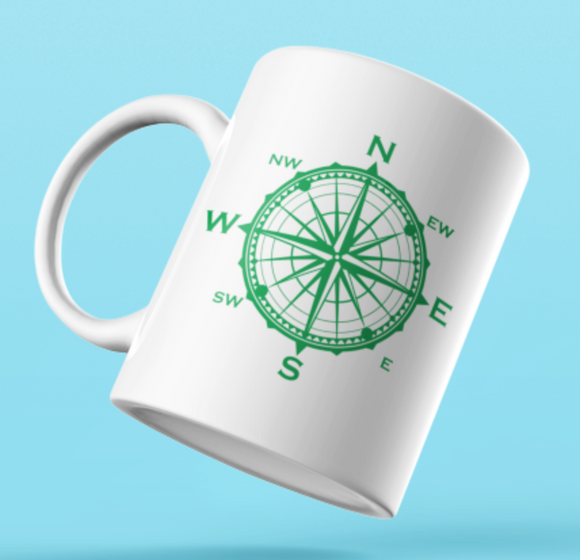 Designer Mug-Green Compass