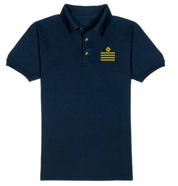 RANK T-Shirt-CAPTAIN-Navy Blue