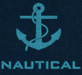 Nautical T-Shirt-Navy Blue-with blue embroidery