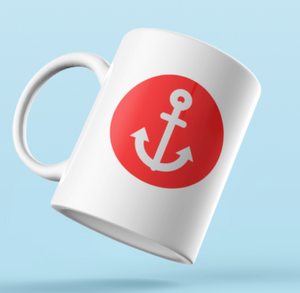 Designer Mug-Red Anchor
