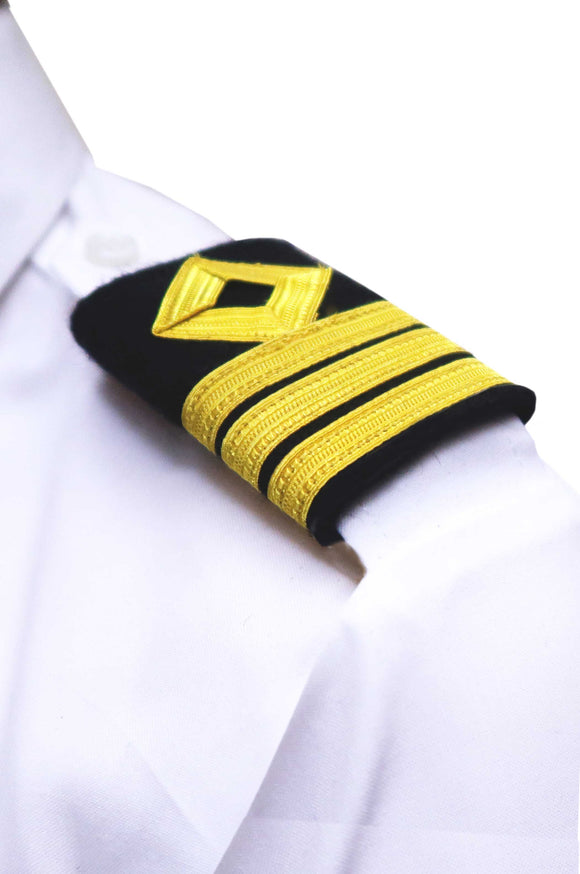 ROYAL NAVY series- Professional Epaulettes-3 bars with diamond-Chief Officer-Blazer Cloth