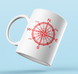 Designer Mug-Red Compass