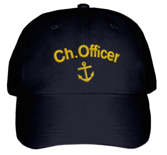 Chief Officer'S CAP-Embroidered-Black