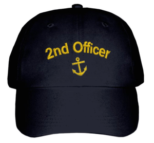 Second Officer CAP-Embroidered-BLACK