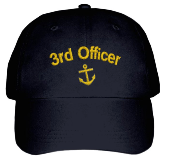 Third Officer CAP-Embroidered-BLACK