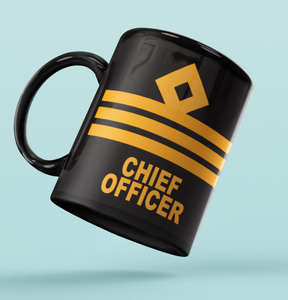 Rank Mug-Chief Officer Epaulettes-BK