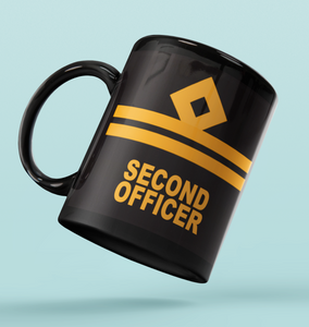 Rank Mug-Second Officer Epaulettes-BK
