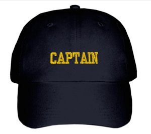 CAPTAIN CAP-Embroidered-BLACK