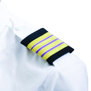 Professional Aviation Epauletes- Senior Engineer -4 stripes-Blazer cloth
