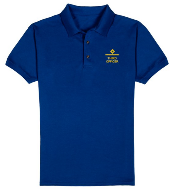 RANK T-Shirt+THIRD OFFICER-ROYAL Blue