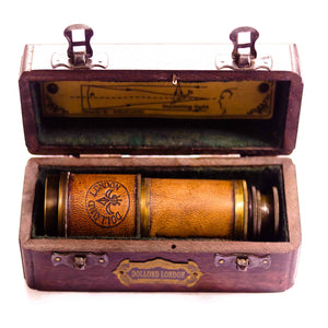 Marine telescope inside wooden box-Marine antique style collectable series