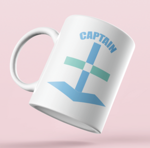 Designer Mug-Captain-With clip art Anchor
